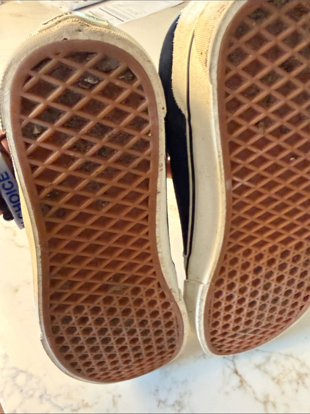 Vans Low-Top Sneakers in Navy, Cream & Mustard - Picture 4 of 4